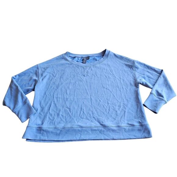 Sweaty betty womens Sz 10 blue after class sweatshirt yoga split side - Picture 3 of 8